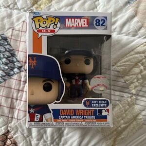 Funko Pop MLB Marvel David Wright Figure - Blue and Orange